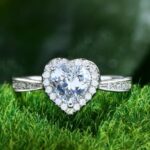 Sidabrinis žiedas su cirkonio širdele